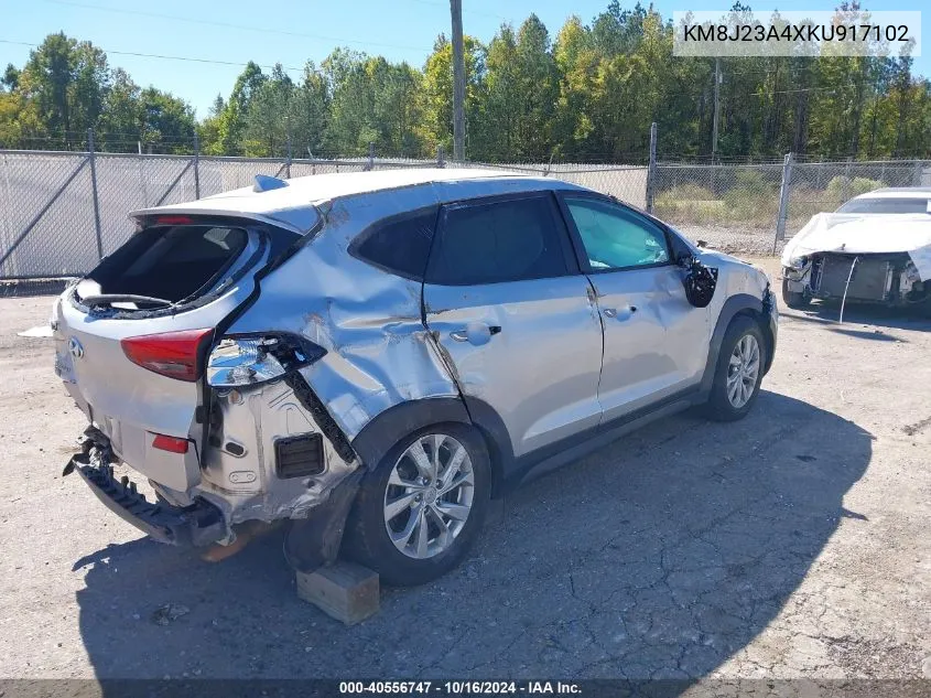 2019 Hyundai Tucson Se VIN: KM8J23A4XKU917102 Lot: 40556747