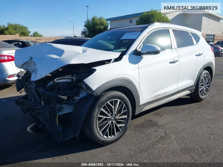 2019 Hyundai Tucson Ultimate VIN: KM8J33AL3KU898929 Lot: 40561093