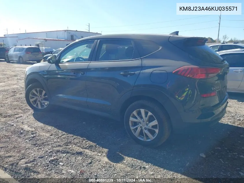 2019 Hyundai Tucson Se VIN: KM8J23A46KU035571 Lot: 40591239