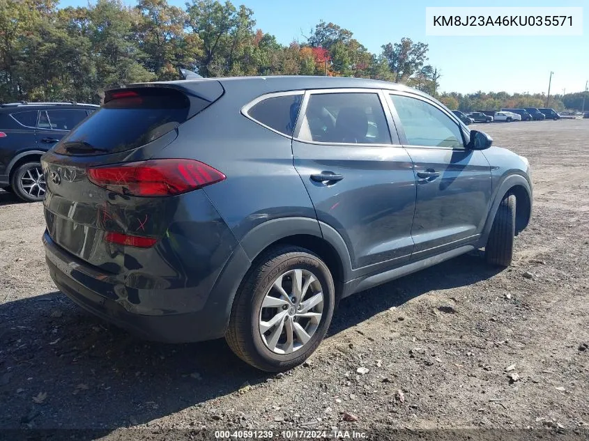 2019 Hyundai Tucson Se VIN: KM8J23A46KU035571 Lot: 40591239