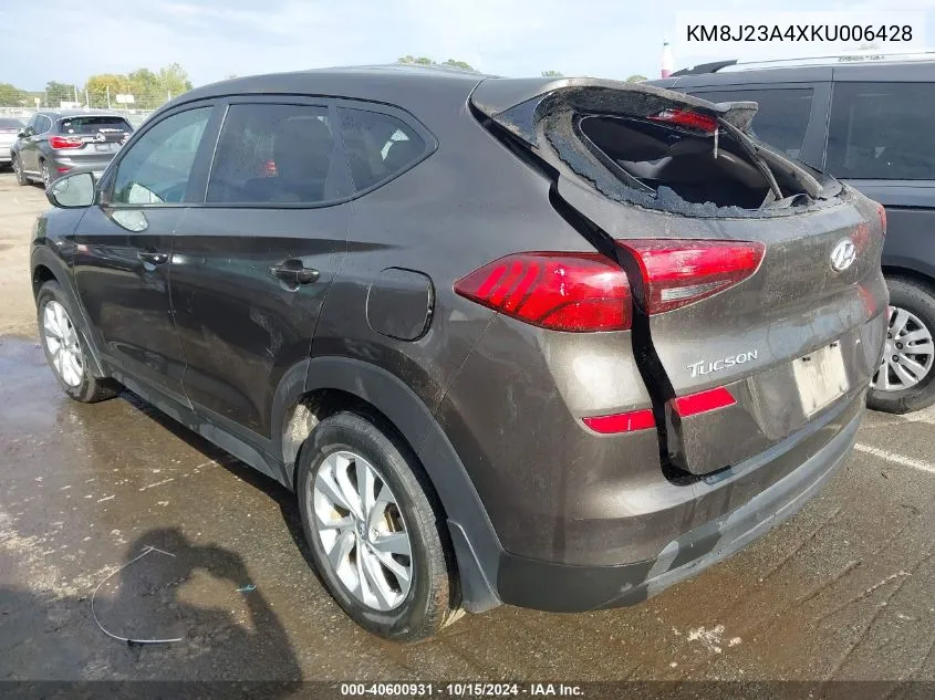 2019 Hyundai Tucson Se VIN: KM8J23A4XKU006428 Lot: 40600931