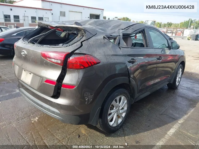 2019 Hyundai Tucson Se VIN: KM8J23A4XKU006428 Lot: 40600931