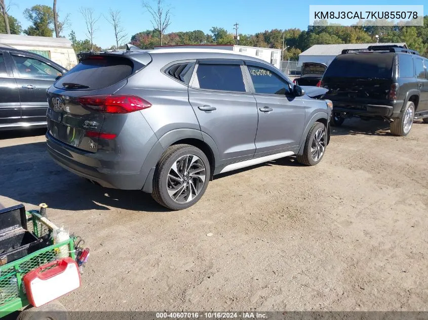 2019 Hyundai Tucson Sport VIN: KM8J3CAL7KU855078 Lot: 40607016