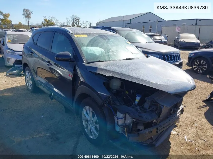 KM8J33A43KU839730 2019 Hyundai Tucson Value