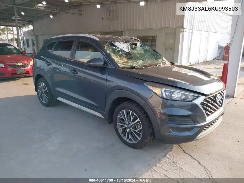 2019 Hyundai Tucson Sel VIN: KM8J33AL6KU993503 Lot: 40611790