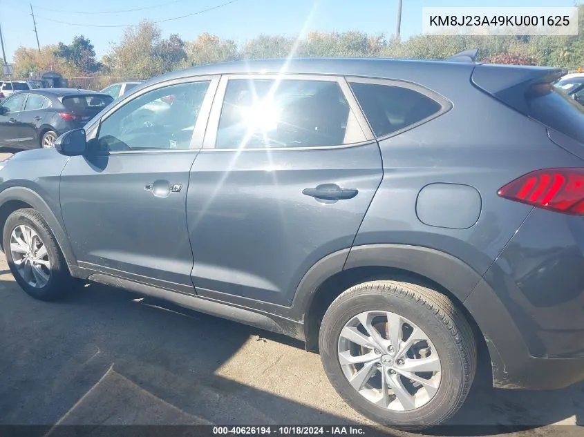 2019 Hyundai Tucson Se VIN: KM8J23A49KU001625 Lot: 40626194