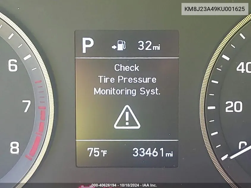 KM8J23A49KU001625 2019 Hyundai Tucson Se