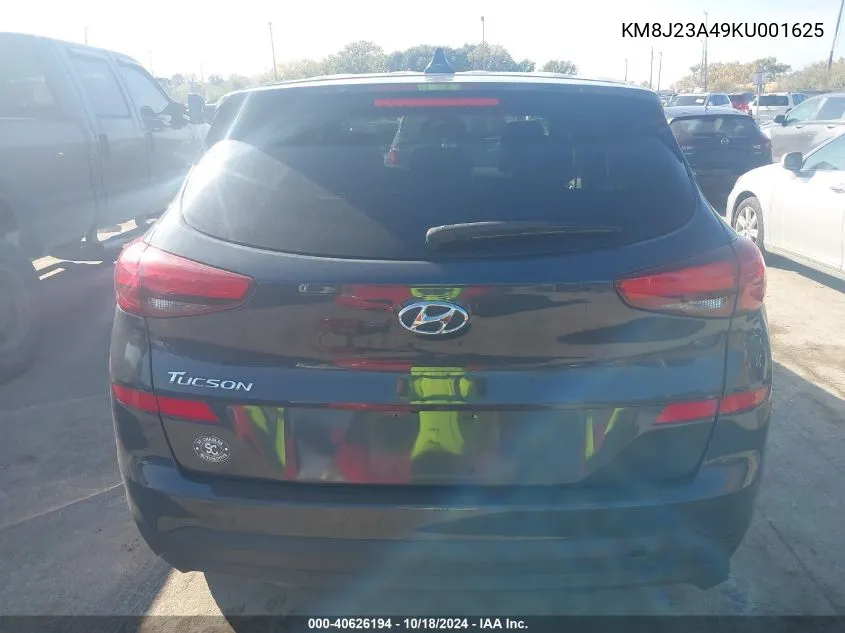 2019 Hyundai Tucson Se VIN: KM8J23A49KU001625 Lot: 40626194