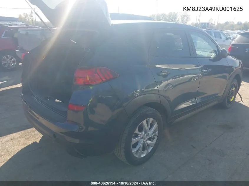 2019 Hyundai Tucson Se VIN: KM8J23A49KU001625 Lot: 40626194