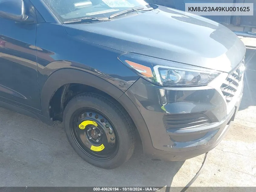 2019 Hyundai Tucson Se VIN: KM8J23A49KU001625 Lot: 40626194