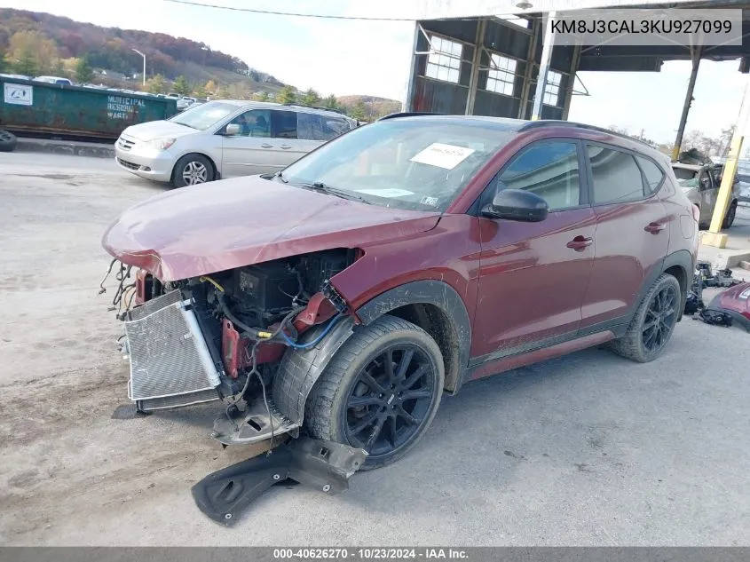 2019 Hyundai Tucson Night VIN: KM8J3CAL3KU927099 Lot: 40626270