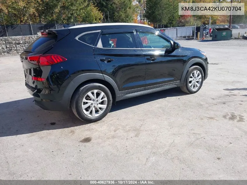 2019 Hyundai Tucson Value VIN: KM8J3CA42KU070704 Lot: 40627936