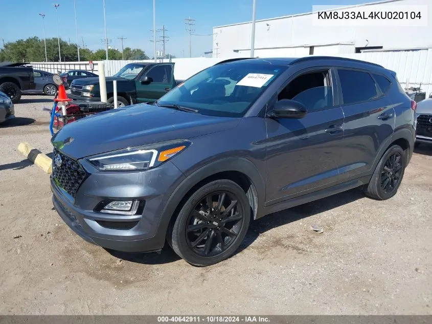 KM8J33AL4KU020104 2019 Hyundai Tucson Night