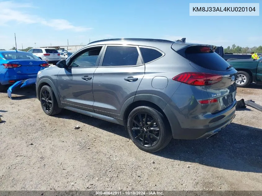 KM8J33AL4KU020104 2019 Hyundai Tucson Night