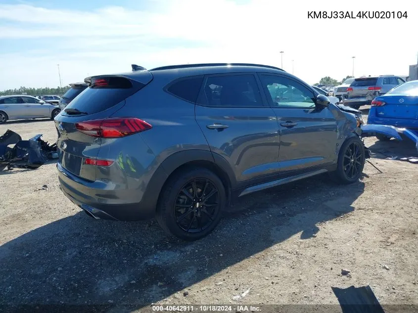 KM8J33AL4KU020104 2019 Hyundai Tucson Night