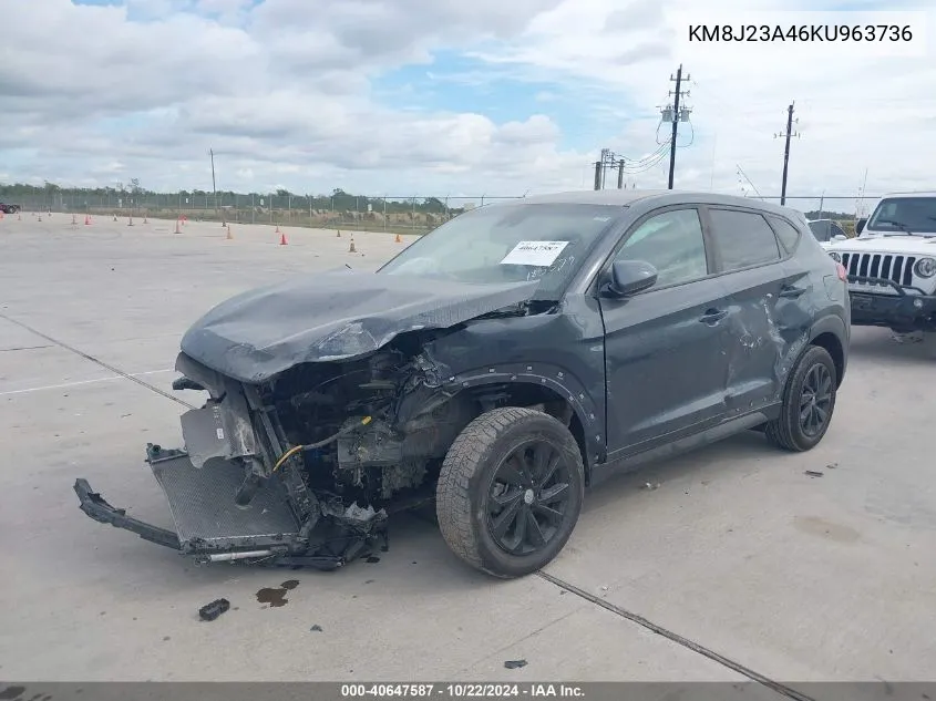 2019 Hyundai Tucson Se VIN: KM8J23A46KU963736 Lot: 40647587