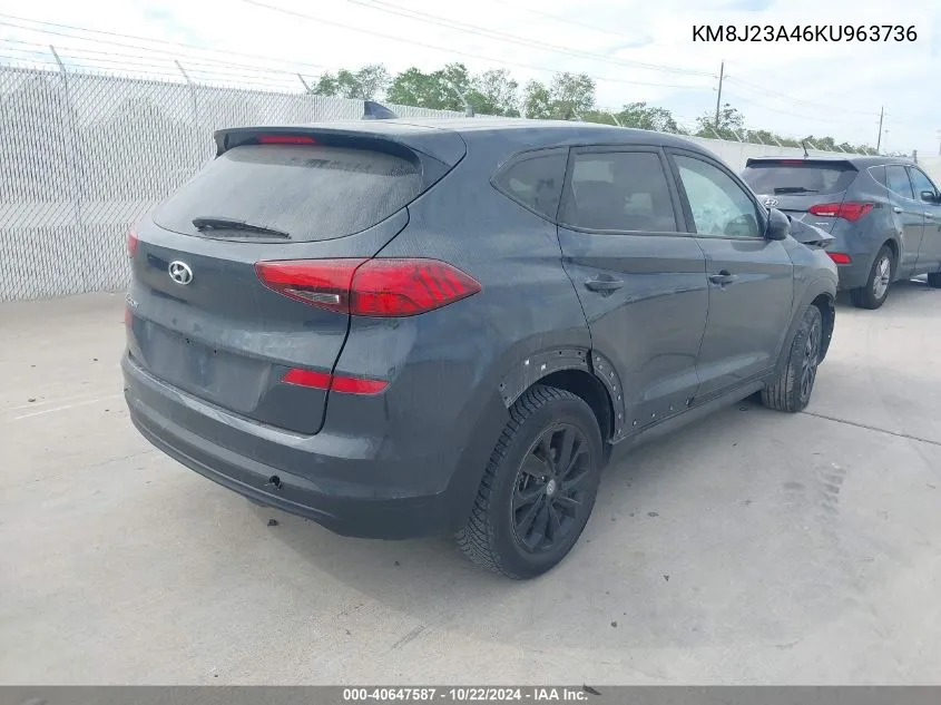 2019 Hyundai Tucson Se VIN: KM8J23A46KU963736 Lot: 40647587