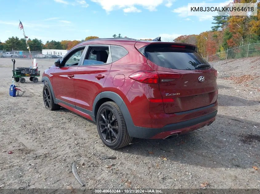 2019 Hyundai Tucson Limited/Sel/Sport/Ultimat VIN: KM8J3CALXKU964618 Lot: 40653244