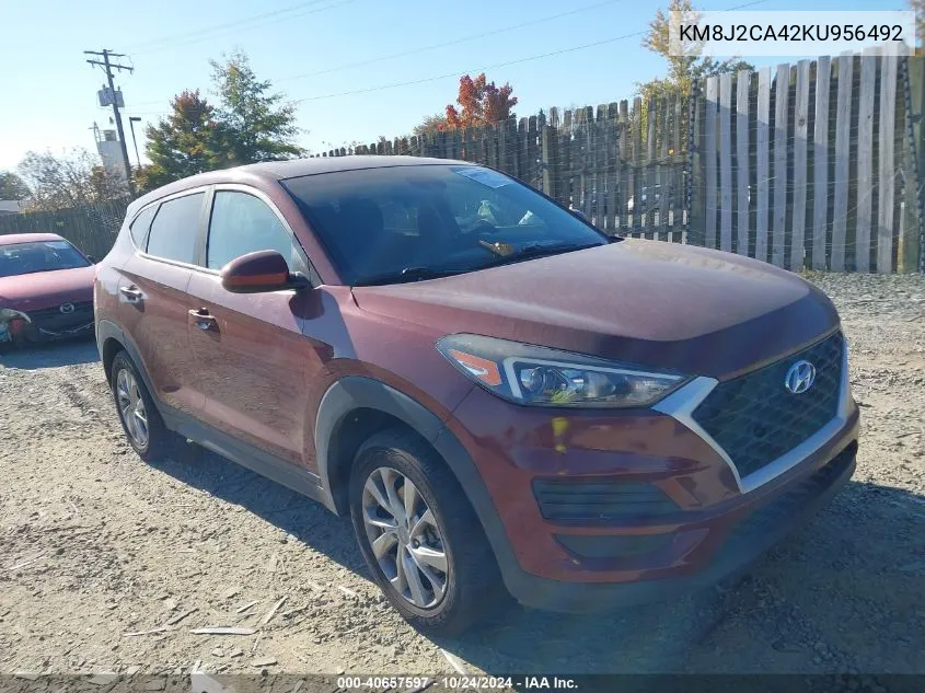 2019 Hyundai Tucson Se VIN: KM8J2CA42KU956492 Lot: 40657597