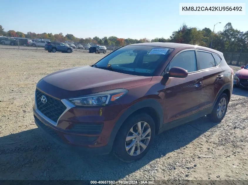 2019 Hyundai Tucson Se VIN: KM8J2CA42KU956492 Lot: 40657597