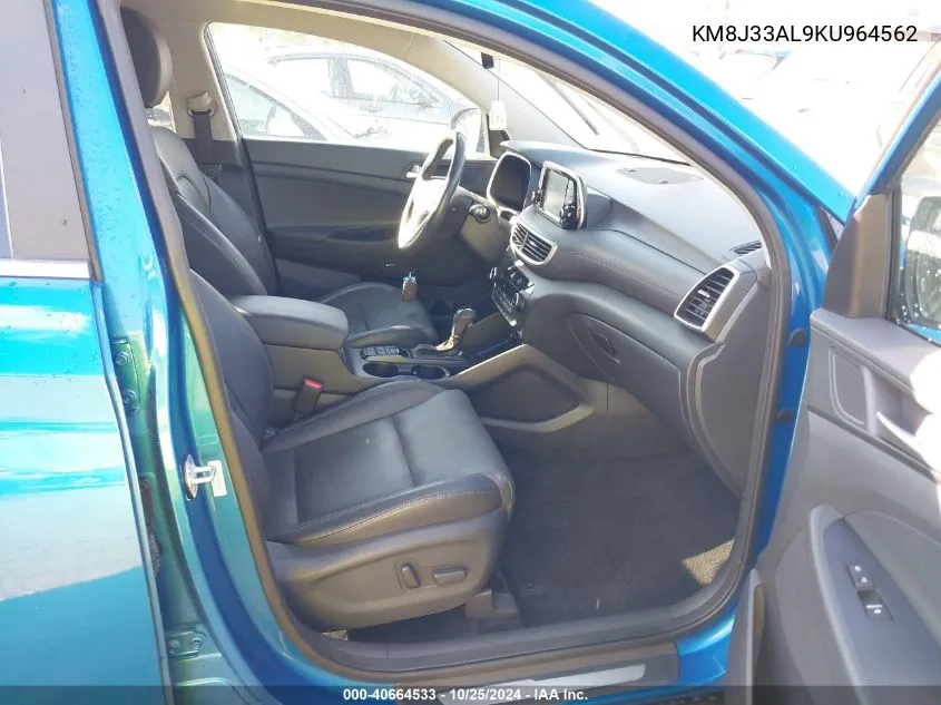 KM8J33AL9KU964562 2019 Hyundai Tucson Limited