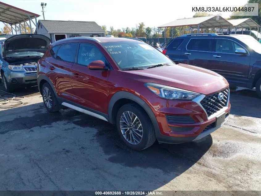 2019 Hyundai Tucson Sel VIN: KM8J33AL6KU044887 Lot: 40692688