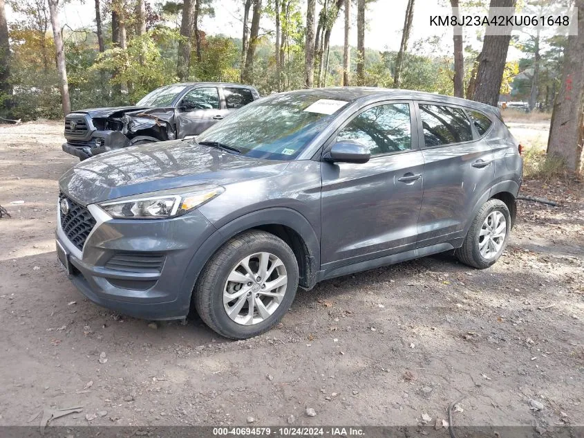 2019 Hyundai Tucson Se VIN: KM8J23A42KU061648 Lot: 40694579