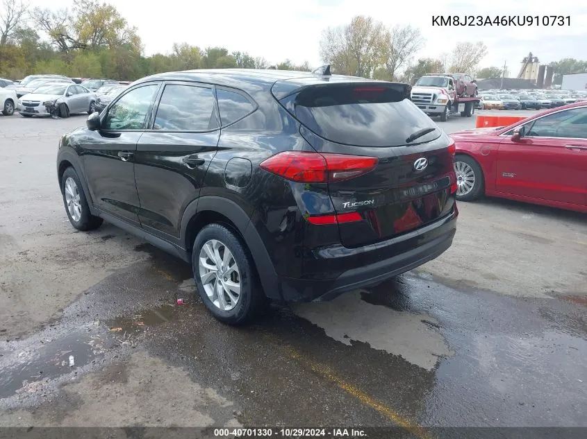 2019 Hyundai Tucson Se VIN: KM8J23A46KU910731 Lot: 40701330