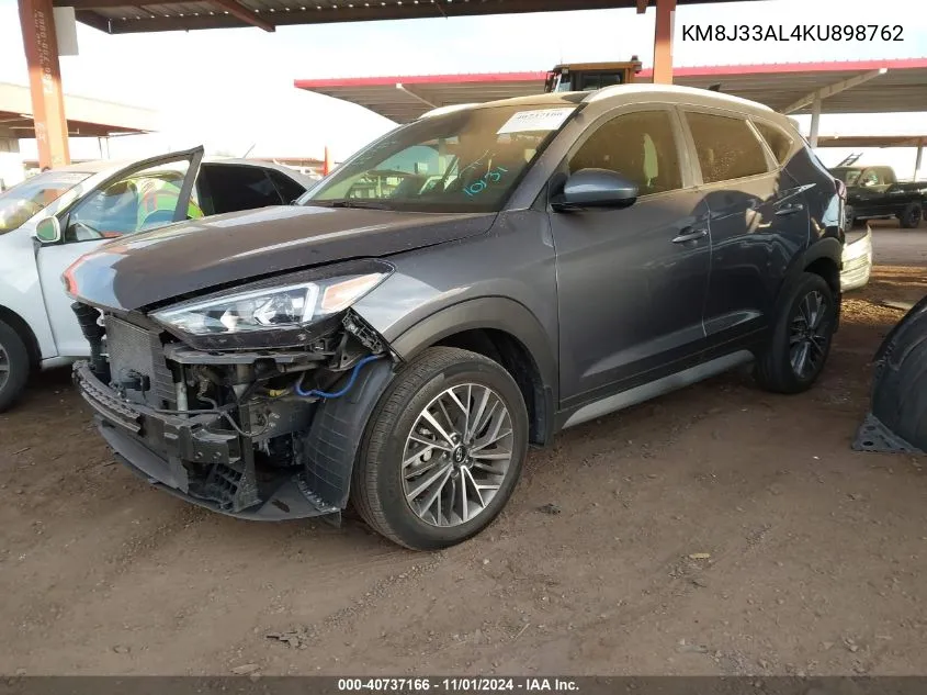 2019 Hyundai Tucson Sel VIN: KM8J33AL4KU898762 Lot: 40737166