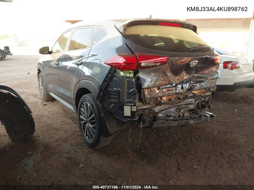 2019 Hyundai Tucson Sel VIN: KM8J33AL4KU898762 Lot: 40737166