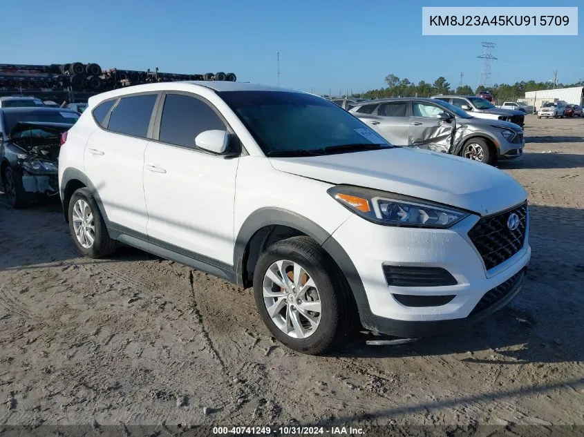 2019 Hyundai Tucson Se VIN: KM8J23A45KU915709 Lot: 40741249