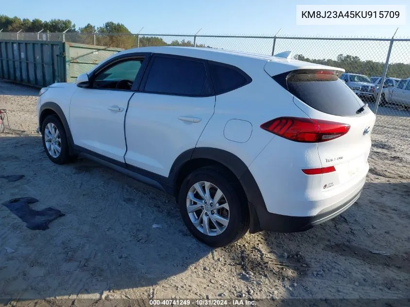 2019 Hyundai Tucson Se VIN: KM8J23A45KU915709 Lot: 40741249