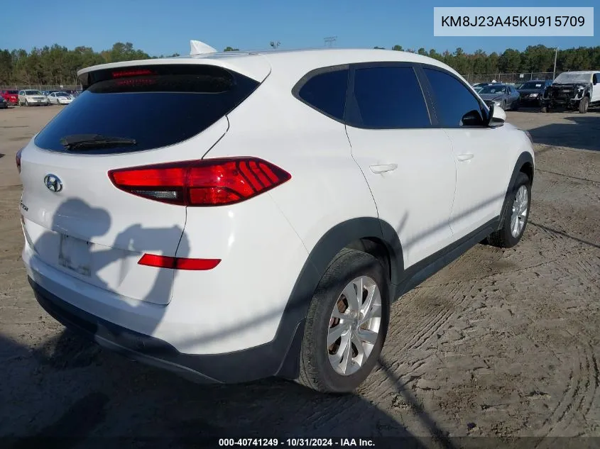 2019 Hyundai Tucson Se VIN: KM8J23A45KU915709 Lot: 40741249