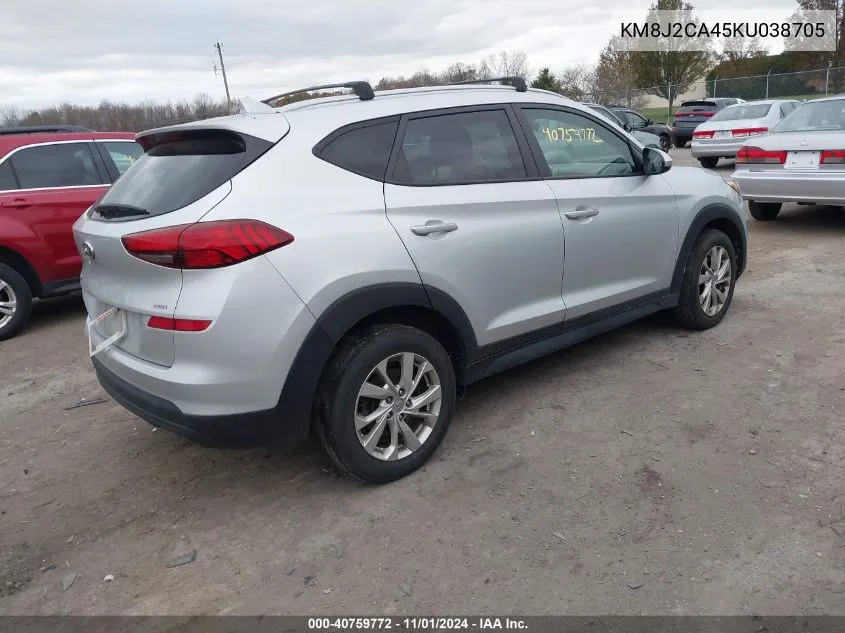 2019 Hyundai Tucson Se VIN: KM8J2CA45KU038705 Lot: 40759772