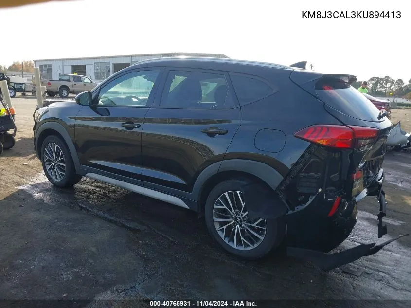 2019 Hyundai Tucson Sel VIN: KM8J3CAL3KU894413 Lot: 40765931