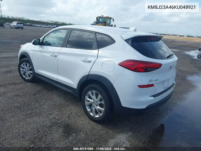 2019 Hyundai Tucson Se VIN: KM8J23A46KU048921 Lot: 40781586