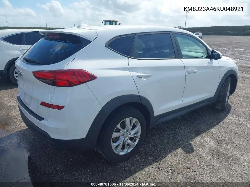 2019 Hyundai Tucson Se VIN: KM8J23A46KU048921 Lot: 40781586