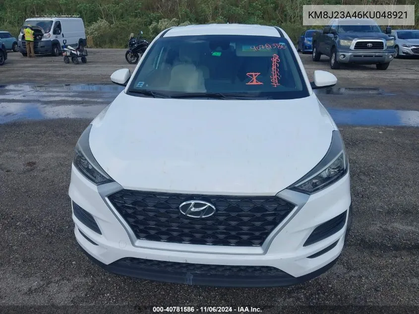 2019 Hyundai Tucson Se VIN: KM8J23A46KU048921 Lot: 40781586