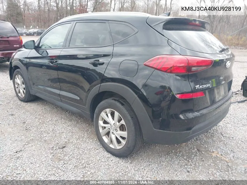 2019 Hyundai Tucson Value VIN: KM8J3CA40KU928199 Lot: 40784985