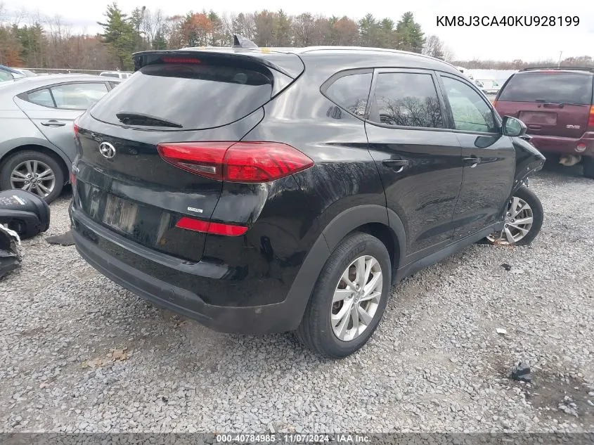 2019 Hyundai Tucson Value VIN: KM8J3CA40KU928199 Lot: 40784985