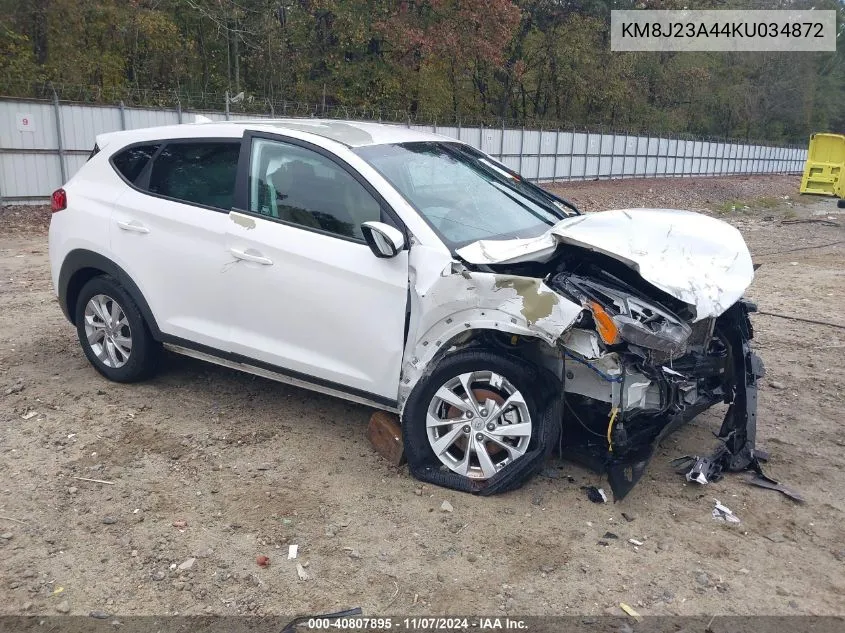 2019 Hyundai Tucson Se VIN: KM8J23A44KU034872 Lot: 40807895