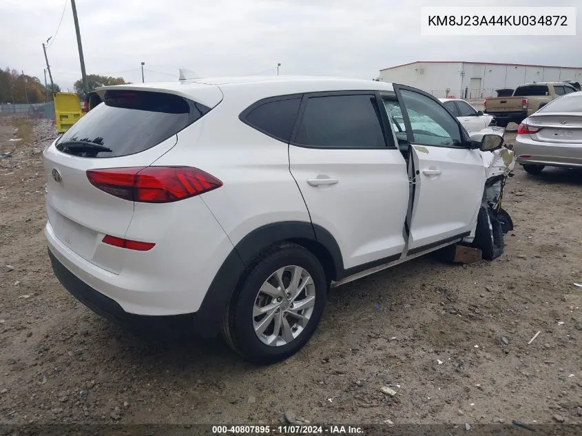 2019 Hyundai Tucson Se VIN: KM8J23A44KU034872 Lot: 40807895