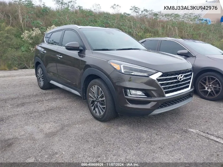 2019 Hyundai Tucson Limited VIN: KM8J33AL3KU942976 Lot: 40809926