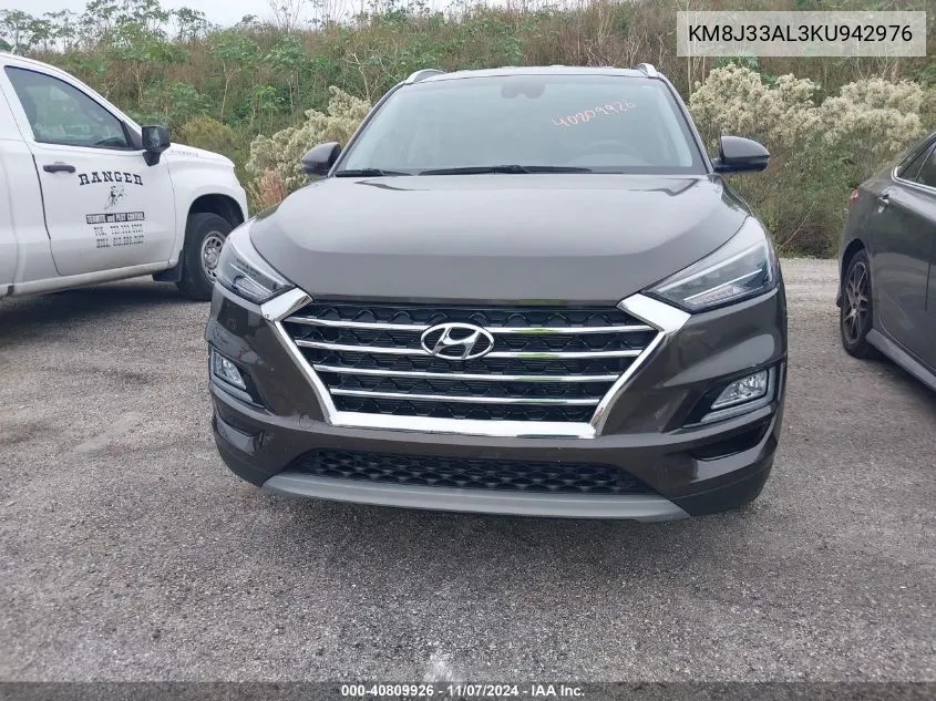 2019 Hyundai Tucson Limited VIN: KM8J33AL3KU942976 Lot: 40809926