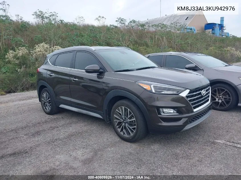 2019 Hyundai Tucson Limited VIN: KM8J33AL3KU942976 Lot: 40809926