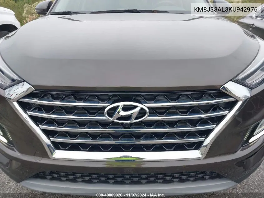 2019 Hyundai Tucson Limited VIN: KM8J33AL3KU942976 Lot: 40809926