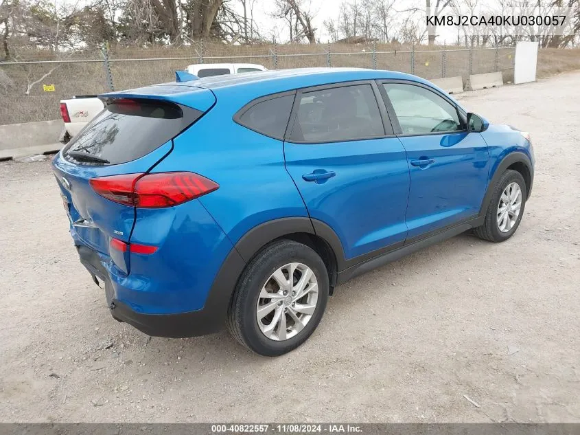 2019 Hyundai Tucson Se VIN: KM8J2CA40KU030057 Lot: 40822557