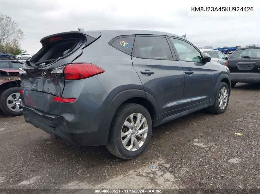 2019 Hyundai Tucson Se VIN: KM8J23A45KU924426 Lot: 40833521