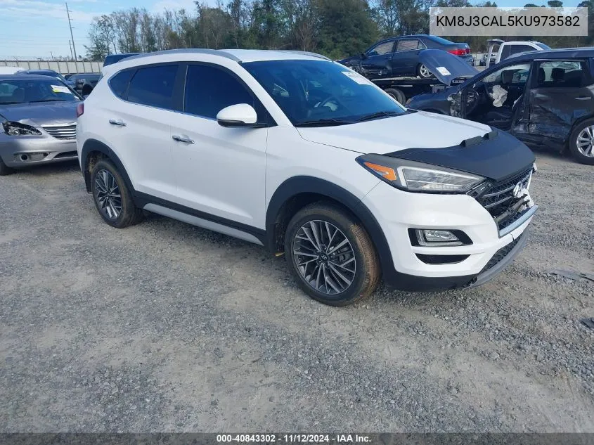 2019 Hyundai Tucson Limited VIN: KM8J3CAL5KU973582 Lot: 40843302