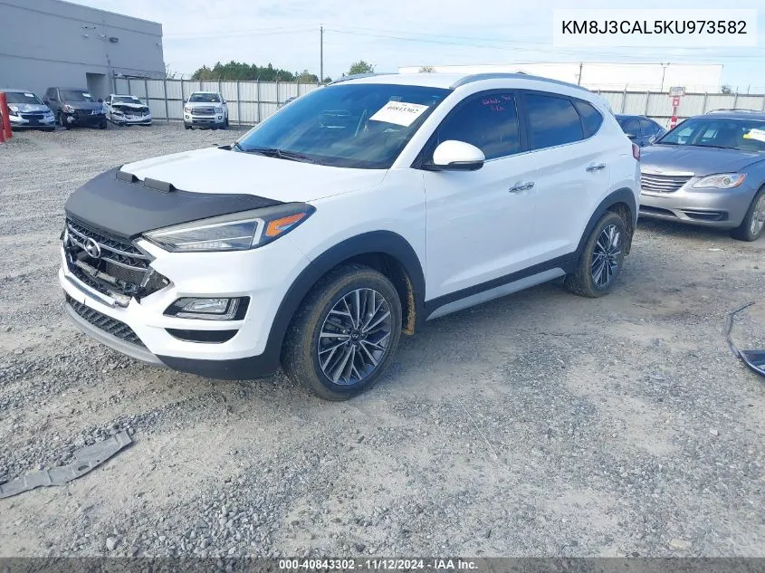 2019 Hyundai Tucson Limited VIN: KM8J3CAL5KU973582 Lot: 40843302